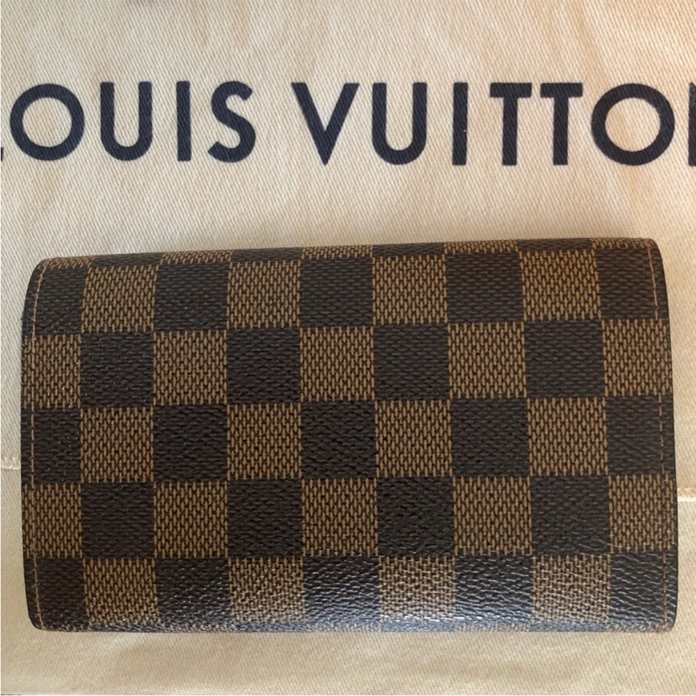 Louis Vuitton Damier Ebene Portefeuille Tresor N61736 Wallet, PRISTINE VTG 2003 - Picture 8 of 15